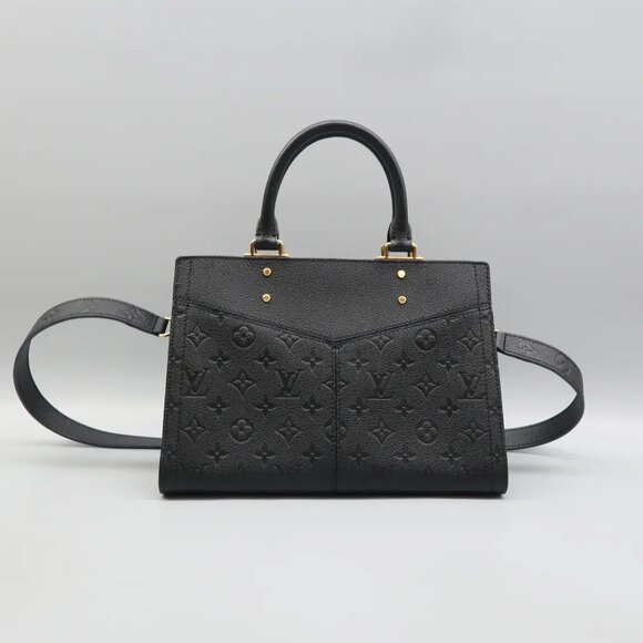 100% Authentic Louis Vuitton Sully Black Monogram Leather Satchel - Picture 2 of 12